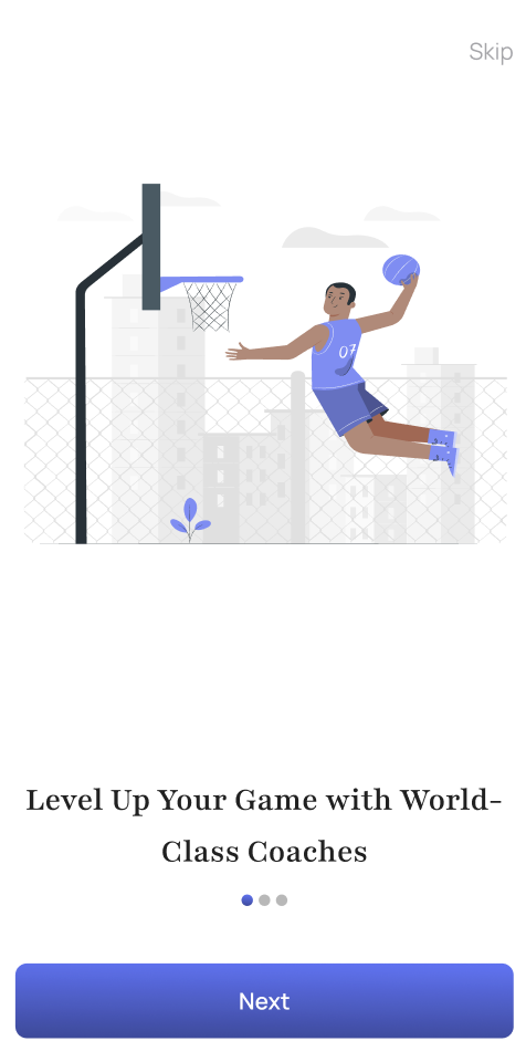 Coach discovery screen mockup