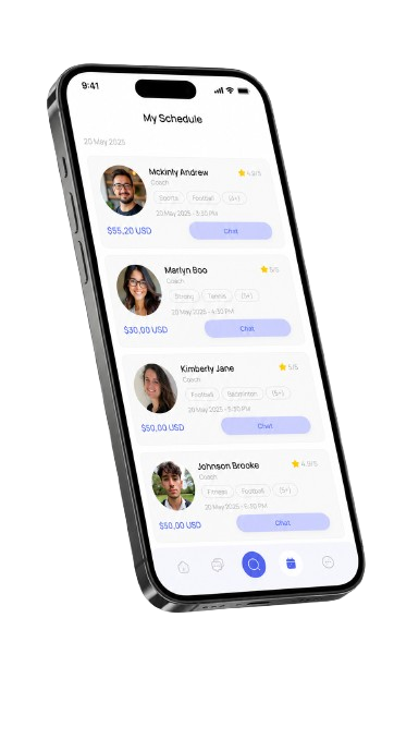 Find My Coach app interface